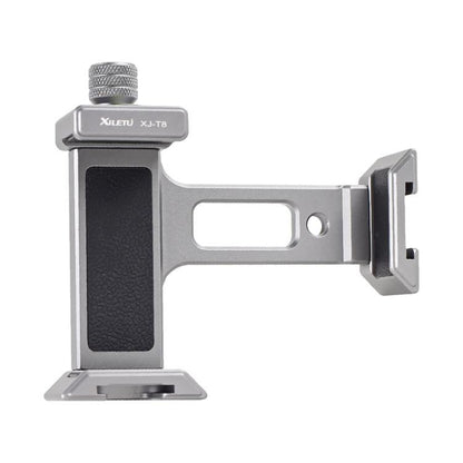 XILETU  XJ-T8 Metal Phone Holder Clamp With Cold Shoe 1/4-inch Screw Hole & Arca-Swiss Compatible Base(Gray) - Lens & Accessories by XILETU | Online Shopping UK | buy2fix
