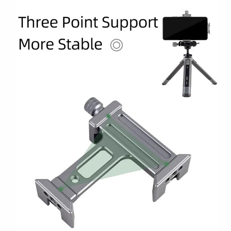 XILETU  XJ-T8 Metal Phone Holder Clamp With Cold Shoe 1/4-inch Screw Hole & Arca-Swiss Compatible Base(Black) - Lens & Accessories by XILETU | Online Shopping UK | buy2fix