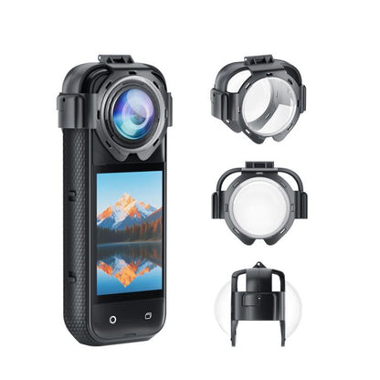 For Insta360 X5 Anti-Fog Snap-On Lens Protector Durable Glass Cover - Len Accessories by buy2fix | Online Shopping UK | buy2fix