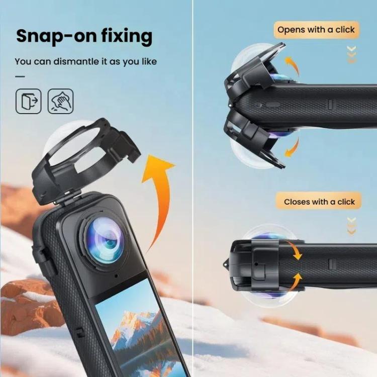 For Insta360 X5 Anti-Fog Snap-On Lens Protector Durable Glass Cover - Len Accessories by buy2fix | Online Shopping UK | buy2fix