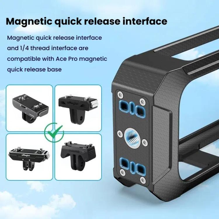 For Insta360 X5 Plastic Protective Frame Magnetic Quick-Release Camera Cage Expansion Bracket - Mount & Holder by buy2fix | Online Shopping UK | buy2fix