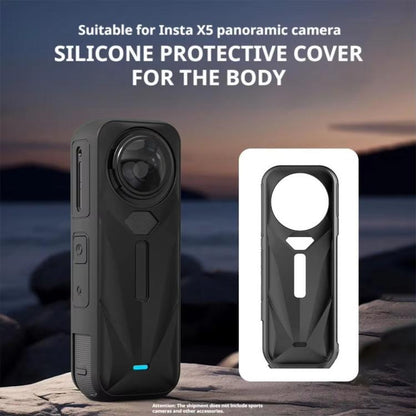 For Insta360 X5 Camera Silicone Case Body Cover Anti-dust and Stain-resistant Protective Shell(Black) - Case & Bags by buy2fix | Online Shopping UK | buy2fix