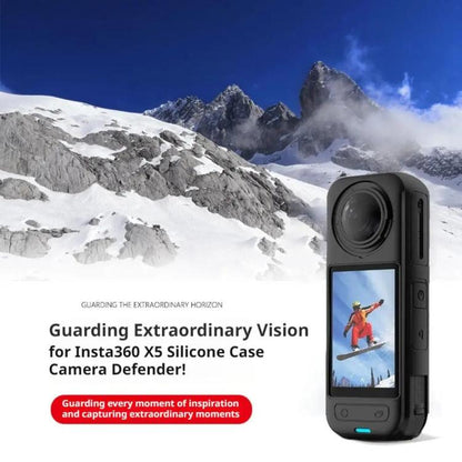 For Insta360 X5 Camera Silicone Case Body Cover Anti-dust and Stain-resistant Protective Shell(Black) - Case & Bags by buy2fix | Online Shopping UK | buy2fix