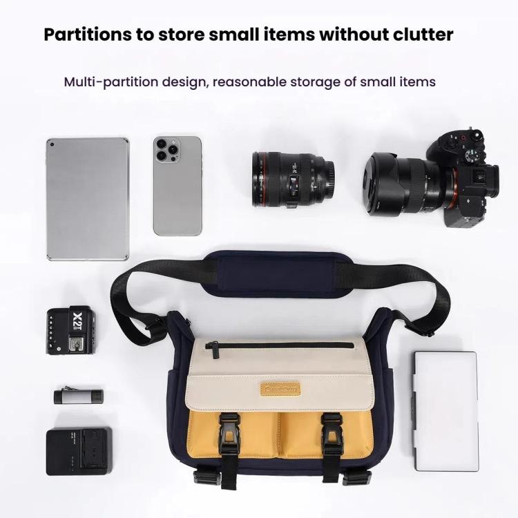 Cwatcun D191 Medium Shoulder Camera Bag Waterproof Crossbody Microsingle DSLR Camera Messenger Bag - Strap Satchel by Cwatcun | Online Shopping UK | buy2fix