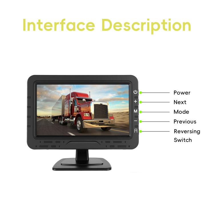 4.3 Inch Reversing Display Digital Wired HD 1 To 1 Set, Spec: North America - Car Monitor by buy2fix | Online Shopping UK | buy2fix