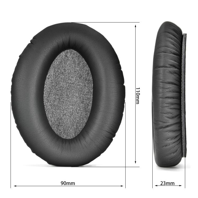 For Sennheiser HD 300 Pro Headphone 1pair Earpads Protein Leather Ear Curisons(Black) - Earmuff & Pad by buy2fix | Online Shopping UK | buy2fix