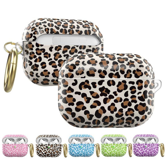 For AirPods Pro 2 / Pro AhaStyle TPU Leopard Print Protective Case(Blue) - For AirPods Pro 2 by AhaStyle | Online Shopping UK | buy2fix