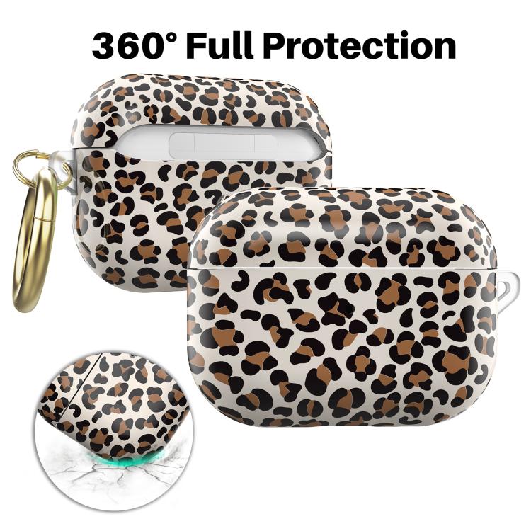 For AirPods Pro 2 / Pro AhaStyle TPU Leopard Print Protective Case(Blue) - For AirPods Pro 2 by AhaStyle | Online Shopping UK | buy2fix