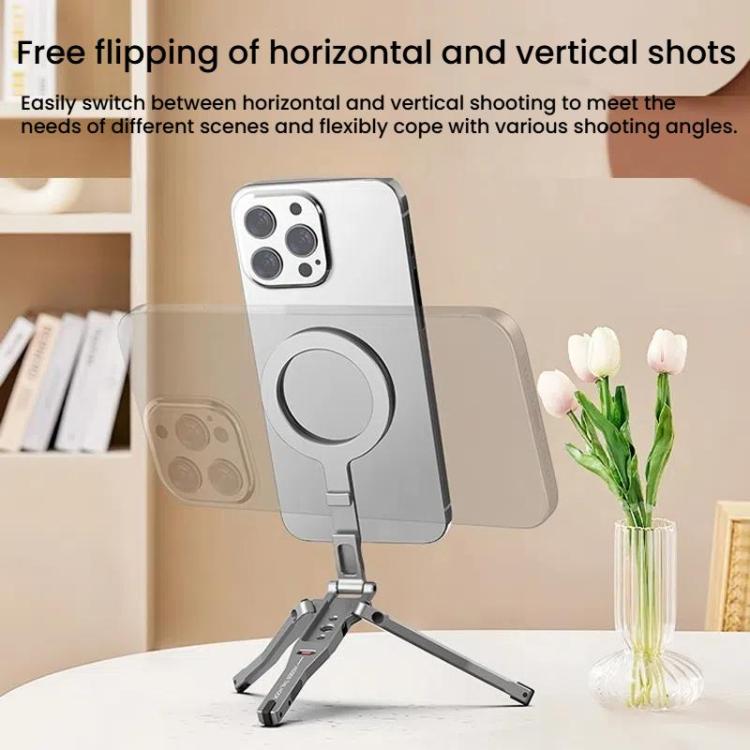 Magsafe Mobile Phone Magnetic Holder Desktop Tripod(Silver Gray) - Desktop Holder by buy2fix | Online Shopping UK | buy2fix