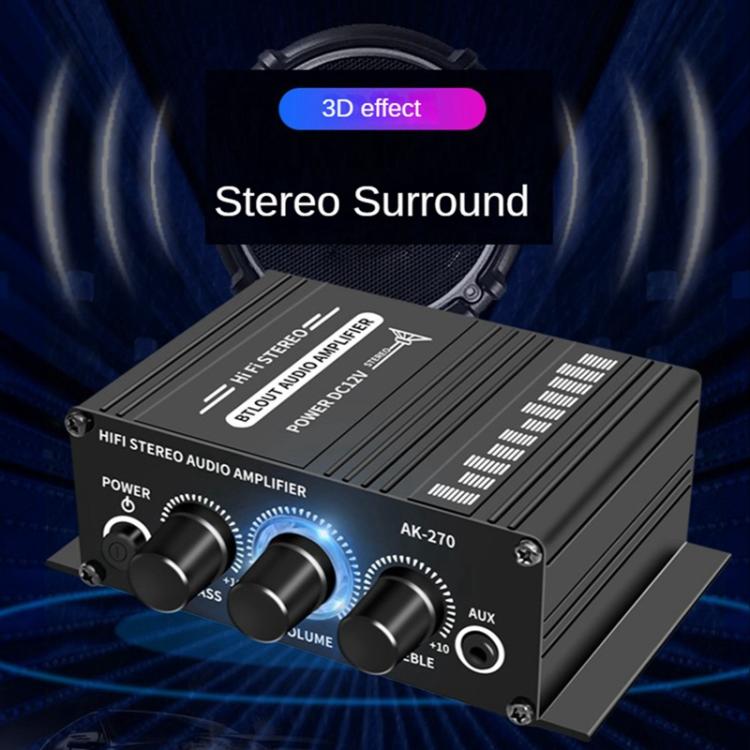 AK270 Car Home Stereo Mini Amplifier - Car Amplifiers by buy2fix | Online Shopping UK | buy2fix