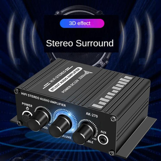 AK270 Car Home Stereo Mini Amplifier - Car Amplifiers by buy2fix | Online Shopping UK | buy2fix