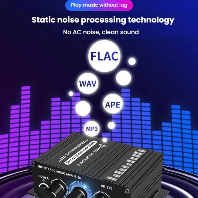 AK270 Car Home Stereo Mini Amplifier - Car Amplifiers by buy2fix | Online Shopping UK | buy2fix