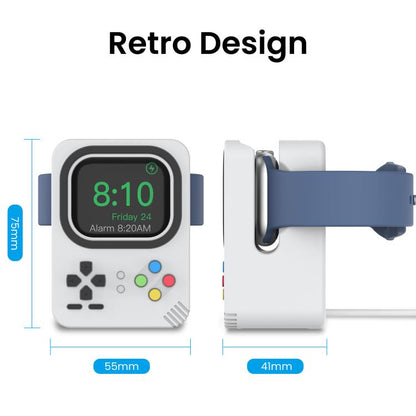 For Apple Watch AhaStyle DD05 Silicone Mini Charging Stand, Without Charger(Blue) - Charger / Holder by AhaStyle | Online Shopping UK | buy2fix