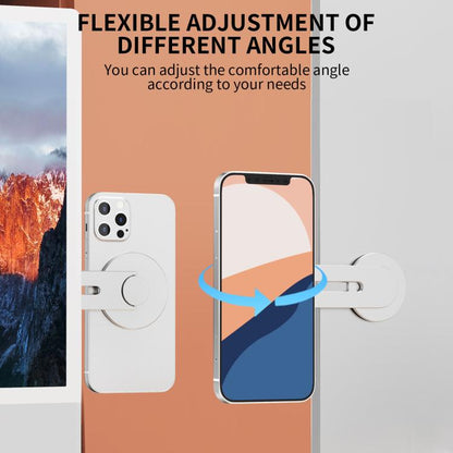 AhaStyle WG26-5 Aluminum MagSafe Circle Magnetic Laptop Expansion Stand Portable Adjustable Phone Holder(Black) - Hand-Sticking Bracket by AhaStyle | Online Shopping UK | buy2fix