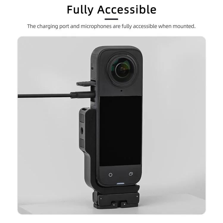 For Insta360 X5 / X4 Sunnylife X4-ZJ826 L-shape Conversion Bracket Magnetic Adaptor Expansion Accessory(Black) - Mount & Holder by Sunnylife | Online Shopping UK | buy2fix