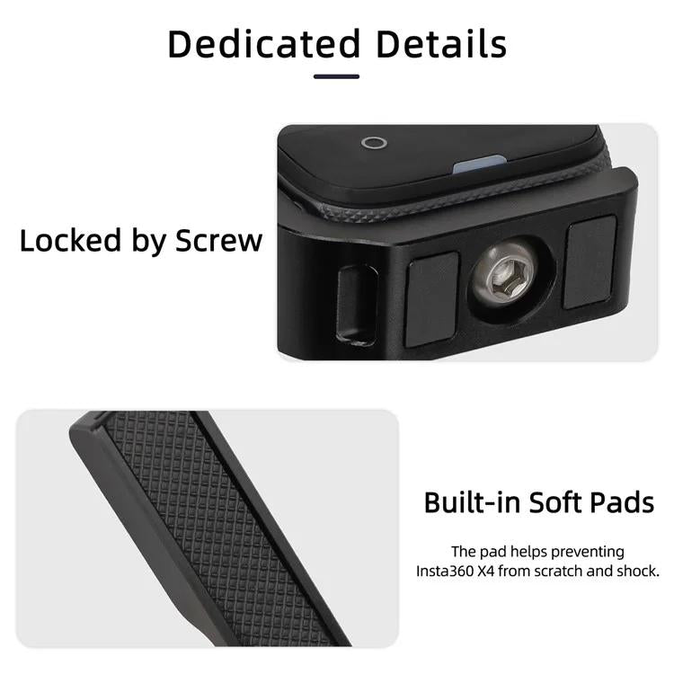 For Insta360 X5 / X4 Sunnylife X4-ZJ826 L-shape Conversion Bracket Magnetic Adaptor Expansion Accessory(Black) - Mount & Holder by Sunnylife | Online Shopping UK | buy2fix