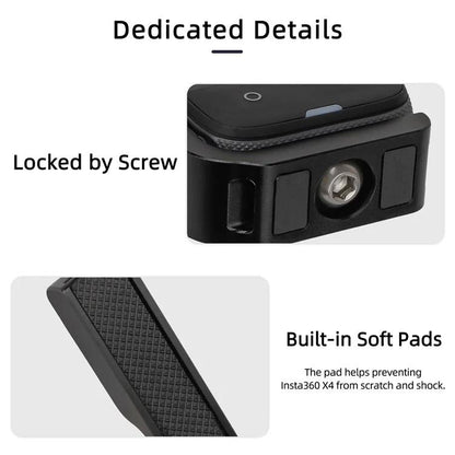 For Insta360 X5 / X4 Sunnylife X4-ZJ826 L-shape Conversion Bracket Magnetic Adaptor Expansion Accessory(Black) - Mount & Holder by Sunnylife | Online Shopping UK | buy2fix