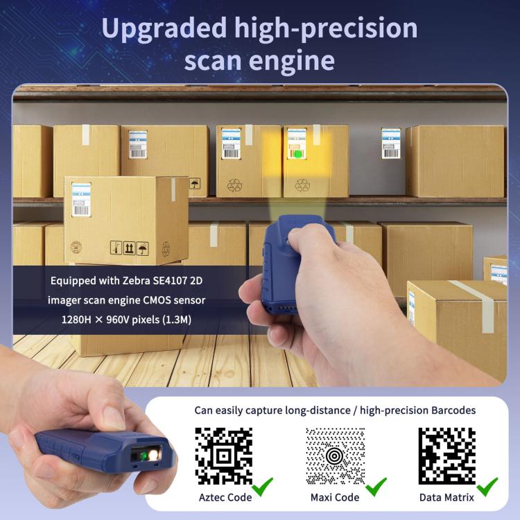 NETUM E950 Cell Phone Back Clip Portable 1/2 Code Wireless Bluetooth Scanner - Portable Scanner by NETUM | Online Shopping UK | buy2fix