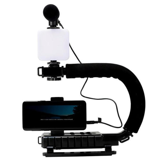 U-Shaped Handle Stand with Pocket Fill Light & Noise-Canceling Mic All-in-One Live Streaming Kit - Stand by buy2fix | Online Shopping UK | buy2fix