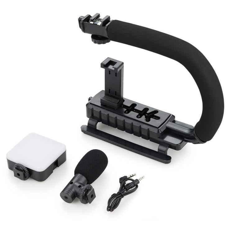 U-Shaped Handle Stand with Pocket Fill Light & Noise-Canceling Mic All-in-One Live Streaming Kit - Stand by buy2fix | Online Shopping UK | buy2fix