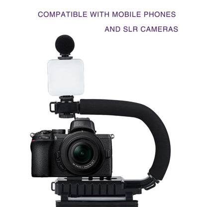 U-Shaped Handle Stand with Pocket Fill Light & Noise-Canceling Mic All-in-One Live Streaming Kit - Stand by buy2fix | Online Shopping UK | buy2fix