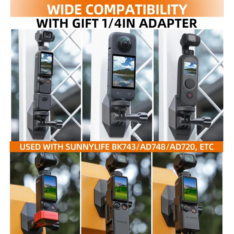 Sunnylife DZ762 Sports Camera Magnetic Dock Expansion Adapter Bracket(Black) - Mount & Holder by Sunnylife | Online Shopping UK | buy2fix