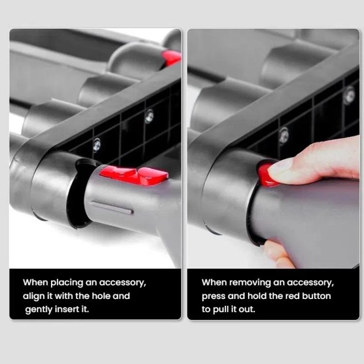 For Dyson V7 / V8  Vacuum Cleaner Wall Mount Storage Rack Accessory Holder Holds Up to 10 Attachments - For Dyson Accessories by buy2fix | Online Shopping UK | buy2fix