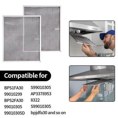 For Broan BPS1FA30 QS1 99010299 Range Hood 2pcs /Pack Grease Filter Replacement Parts - Range Hood Parts by buy2fix | Online Shopping UK | buy2fix