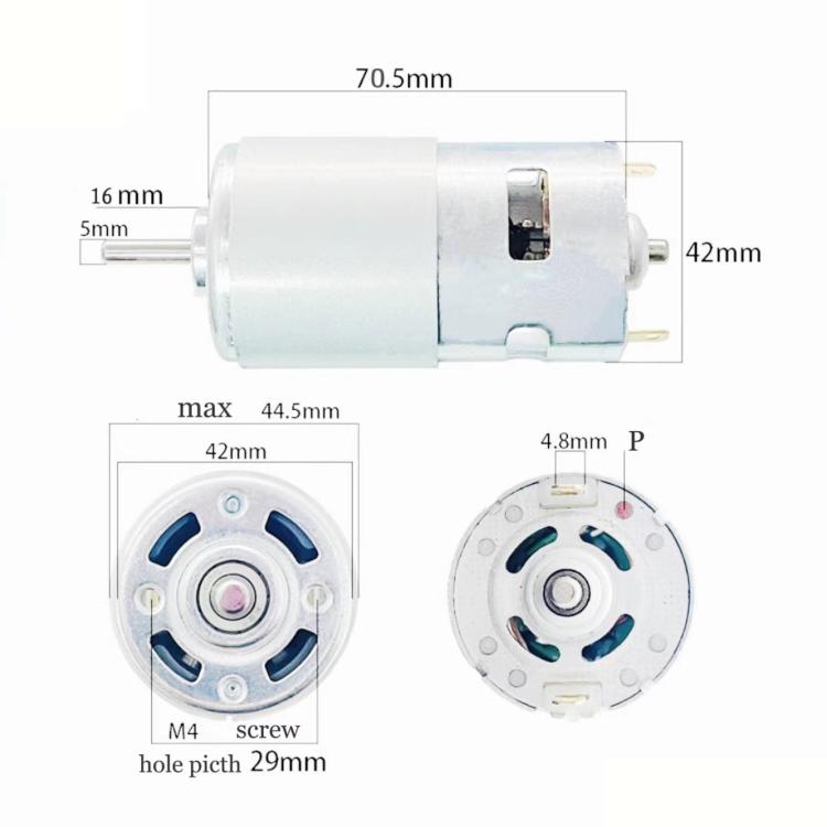 12V 10000RPM 795 Dual Ball DC Motor Juicer Pump High Torque Motor - Juicer Parts by buy2fix | Online Shopping UK | buy2fix