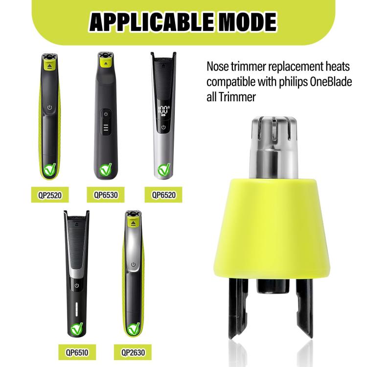 Electric Shaver Nose Hair Trimmer Replacement Blade For Philips OneBlade QP2520 / QP2630 / QP6530 / QP6510 / QP6520(Green Feet) - Shavers Parts by buy2fix | Online Shopping UK | buy2fix