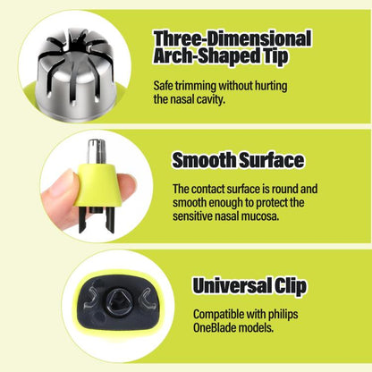 Electric Shaver Nose Hair Trimmer Replacement Blade For Philips OneBlade QP2520 / QP2630 / QP6530 / QP6510 / QP6520(Green Feet) - Shavers Parts by buy2fix | Online Shopping UK | buy2fix