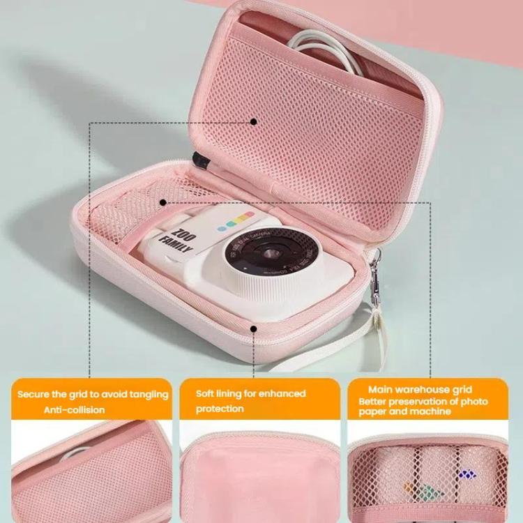 Cwatcun D204 Small Convenient Microslice Storage Bag Compact Digital Camera Waterproof Hard Case(Pink) - Protective Case by Cwatcun | Online Shopping UK | buy2fix