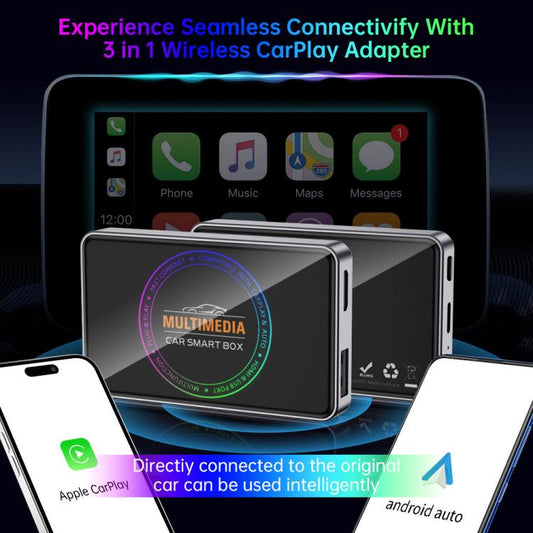 BY971 Wireless CarPlay Adapter 3-In-1 Car TV Stick HDMI Out Sync For Laptop/TV  4+32G - Bluetooth Adapters by buy2fix | Online Shopping UK | buy2fix