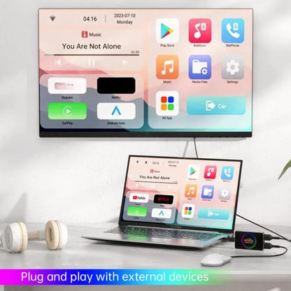 BY971 Wireless CarPlay Adapter 3-In-1 Car TV Stick HDMI Out Sync For Laptop/TV  2+16G - Bluetooth Adapters by buy2fix | Online Shopping UK | buy2fix