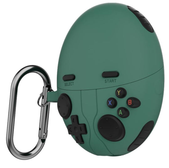 For HUAWEI FreeBuds 6 Case Cover Shockproof Silicone Protective Sleeve with Carabiner(Green)