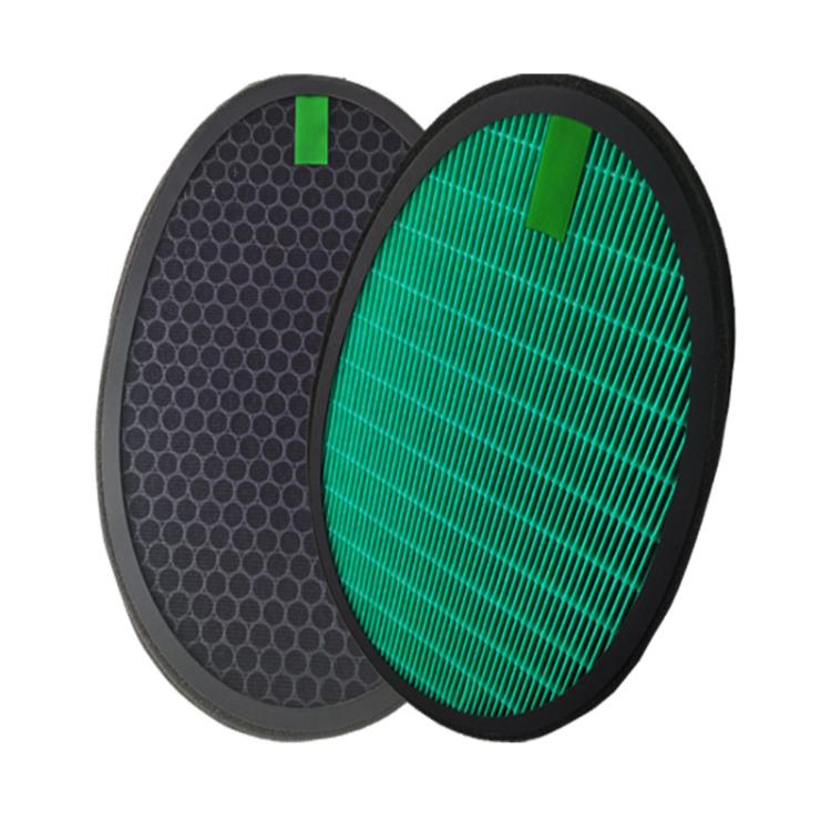 For LG PS-309WI / AS-401WWJ1 / AS401WWL2 2pcs Oval Air Purifier Filter - Air Purifiers Parts by buy2fix | Online Shopping UK | buy2fix