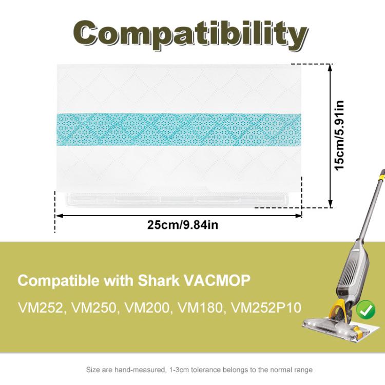 2pcs /Pack Disposable Mop Pad Refills For Shark Vacmop VM252/VM250/VM200/VMP30(Blue Strip) - For Shark Accessories by buy2fix | Online Shopping UK | buy2fix
