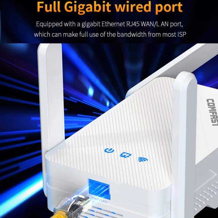 COMFAST CF-XR185 V2 AX3000 WiFi 6 Extender Dual Band Gigabit Wireless Repeater US Plug - Broadband Amplifiers by COMFAST | Online Shopping UK | buy2fix
