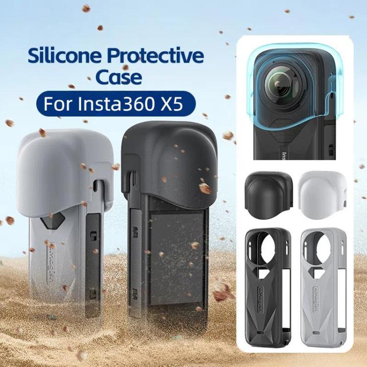 aMagisn Body Case For Insta360 X5 Action Camera Protective Accessories Black - Case & Bags by aMagisn | Online Shopping UK | buy2fix