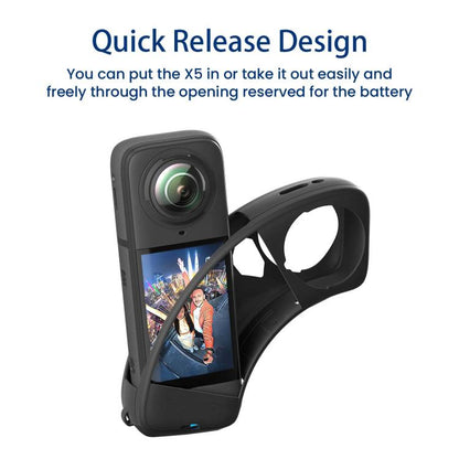 aMagisn Body Case For Insta360 X5 Action Camera Protective Accessories Black - Case & Bags by aMagisn | Online Shopping UK | buy2fix