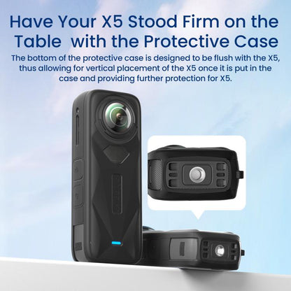 aMagisn Body Case For Insta360 X5 Action Camera Protective Accessories Black - Case & Bags by aMagisn | Online Shopping UK | buy2fix