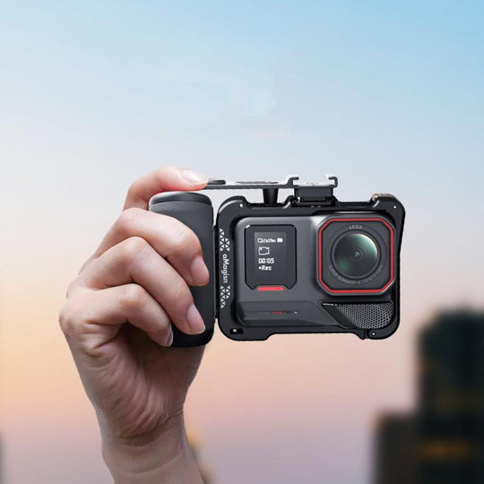 aMagisn Xplorer Grip Kit Street Vlogging Handle for DJI, Insta360, GoPro and Other Action Cameras