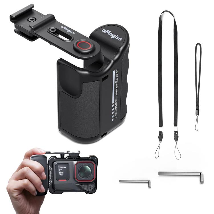 aMagisn Xplorer Grip Kit Street Vlogging Handle For Insta360, DJI Action, and GoPro Hero Series Action Cameras - Others by aMagisn | Online Shopping UK | buy2fix