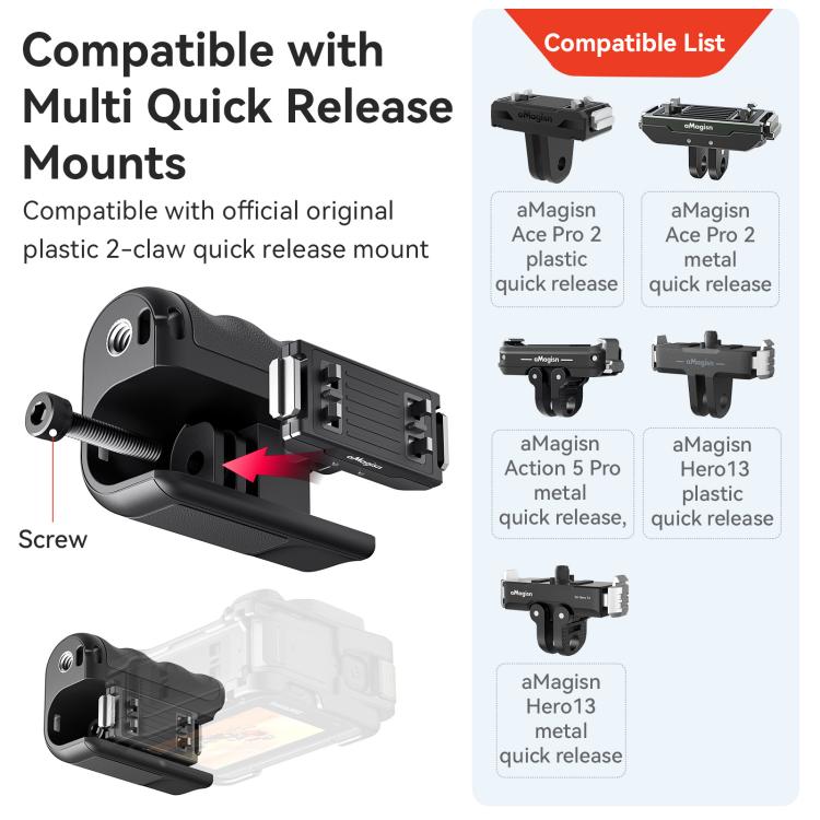 aMagisn Xplorer Grip Kit Street Vlogging Handle For Insta360, DJI Action, and GoPro Hero Series Action Cameras - Others by aMagisn | Online Shopping UK | buy2fix