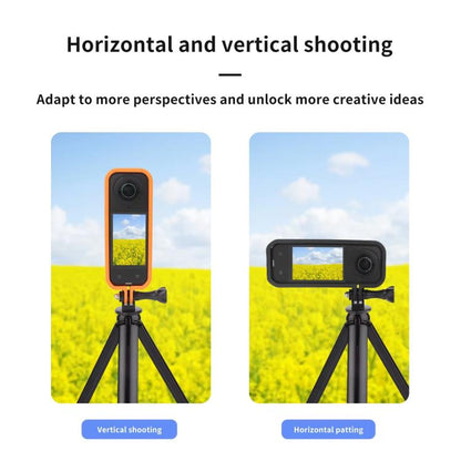 For Insta360 X5 360 Camera CQT Expandable Protective Cage Shockproof Case Horizontal Black - Mount & Holder by CQT | Online Shopping UK | buy2fix