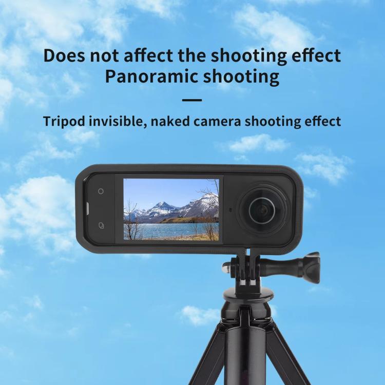 For Insta360 X5 360 Camera CQT Expandable Protective Cage Shockproof Case Vertical Black - Mount & Holder by CQT | Online Shopping UK | buy2fix