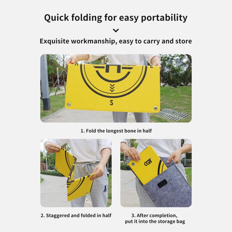 CQT 55cm Universal Reflective Drone Landing Pad Dual-Sided Waterproof Foldable Mat with Ground Pegs(Two-Tone) - Parking Apron by CQT | Online Shopping UK | buy2fix
