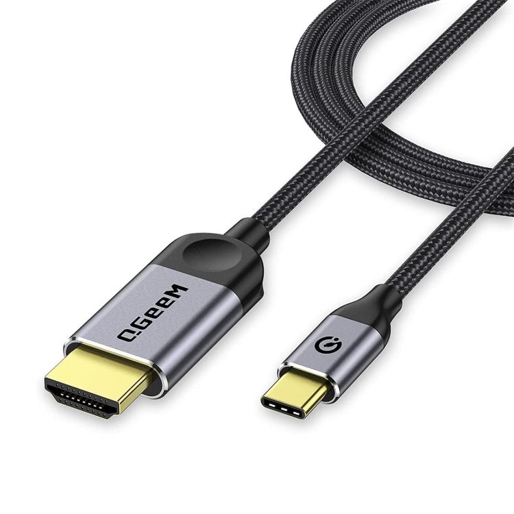 QGeeM USB-C/Type-C To HDMI Cable 4K 30Hz For Screen Mirroring & Extended Display, Cable Length: 3m - Cable by QGeeM | Online Shopping UK | buy2fix