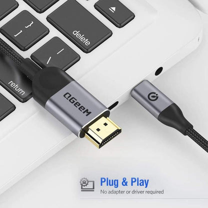 QGeeM USB-C/Type-C To HDMI Cable 4K 30Hz For Screen Mirroring & Extended Display, Cable Length: 1.2m - Cable by QGeeM | Online Shopping UK | buy2fix