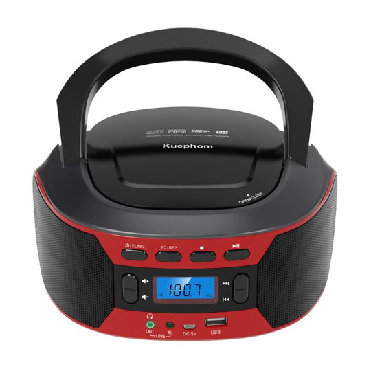 Kuephom W17 Portable Home CD Music Walkman FM Bluetooth Player EU Plug